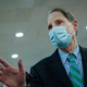 Sen. Ron Wyden (D-OR) speaks to reporters after a vote at the U.S. Capitol on February 8, 2021 in Washington, DC.